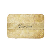 シックでフェイクな金ゴールドのグリッターのシェブロン バスマット (正面)