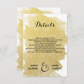 シックでフェイクな金ゴールドの明細カード エンクロージャーカード (正面/裏面)