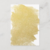 シックでフェイクな金ゴールドの明細カード エンクロージャーカード (裏面)