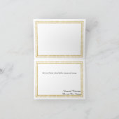 シックでフェイクな金ゴールドはトリム-サンキューカードぴかぴか光りました サンキューカード (内部)