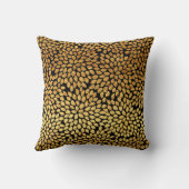 シックでフェイクな金ゴールドホイルのモダンの花柄 クッション (裏面)