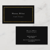 シックでフェイクな金ゴールドホイルの名刺 名刺 (正面/裏面)