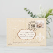 シックでフランスのなロマンスの誕生の発表 案内状 (スタンド正面)