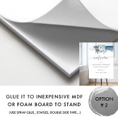 シックでブルー結婚の差し込み式のウェルカムサイン ポスター