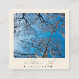 シックでミニマエレガントリスモダントな写真Sq スクエア名刺