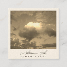 シックでミニマエレガントルな写真 スクエア名刺