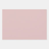 シックでミニマルなミュートされたピンクのシェードエレガント ラッピングペーパーシート (正面2)