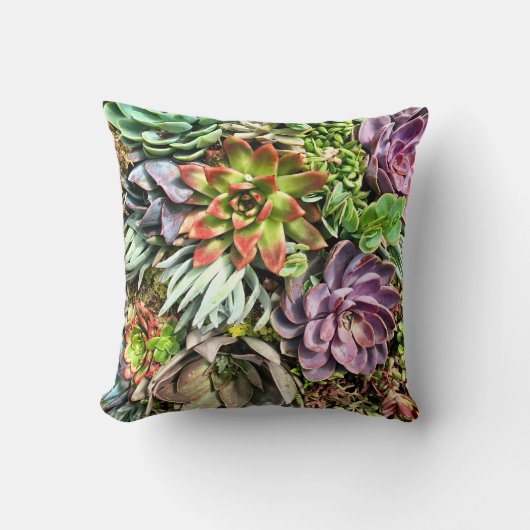 シックでモダンでカラフルで水気が多い写真パターン クッション (正面)