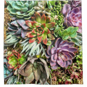 シックでモダンでカラフルで水気が多い写真パターン シャワーカーテン (正面)