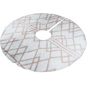 シックでモダンなのどのばら色の金ゴールドの幾何学的な三角形 ブラッシュドポリエステルツリースカート (アングル)