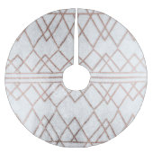 シックでモダンなのどのばら色の金ゴールドの幾何学的な三角形 ブラッシュドポリエステルツリースカート (正面)