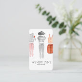 シックでモダンなファッション衣類の名刺 名刺 (スタンド正面)