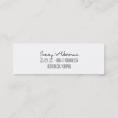 シックでモダンなメーキャップアーティストの水彩画の紫色の予算 スキニー名刺 (裏面)