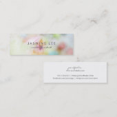 シックでモダンなメーキャップアーティストの水彩画の紫色の予算 スキニー名刺 (正面/裏面)