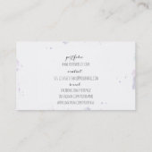 シックでモダンなメーキャップアーティストの水彩画の青いグランジ 名刺 (裏面)