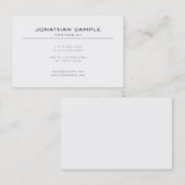 シックでモダンな最小主義の明白な専門のデザイン 名刺 (正面/裏面)