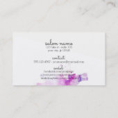 シックでモダンな美容師の水彩画の書道 名刺 (裏面)