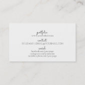 シックでモダンな美容師の水彩画の紫色のグランジ 名刺 (裏面)