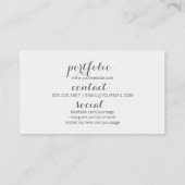 シックでモダンな美容師の水彩画の紫色のグランジ 名刺 (裏面)