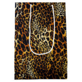 シックでリアルなジャガーパターンWhimicalArtwork™ ミディアムペーパーバッグ (裏面)