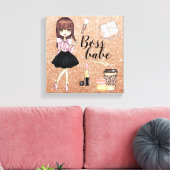 シックでワイルドガールのウォールキャンバスアート キャンバスプリント (インサイチュ (リビング))