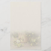 シックで上品なクレマチス・ペトリエイの便箋 便箋 (正面)