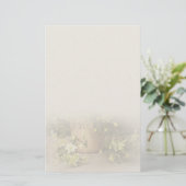 シックで上品なクレマチス・ペトリエイの便箋 便箋 (スタンド正面)