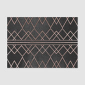 シックで及びエレガントなのどのばら色の金ゴールドの幾何学的な三角形 薄葉紙 (正面)