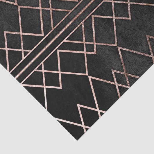 シックで及びエレガントなのどのばら色の金ゴールドの幾何学的な三角形 薄葉紙 (詳細)