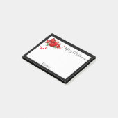 シックで及びスタイリッシュで、エレガントで赤いクリスマスの花柄 ポストイット (アングル)