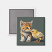 シックで可愛い猫 マグネット (正面/裏面)