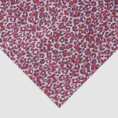 シックで多彩で赤い紫色のチータのプリントパターン 薄葉紙 (詳細)