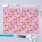 シックで多彩な水玉模様パターンモノグラム 薄葉紙 (クラフト)