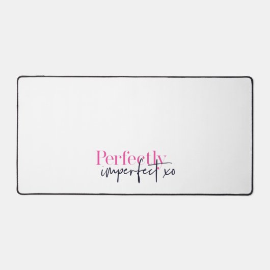 シックで完全に不完全なXOメッセ感動的ージ デスクマット (正面)