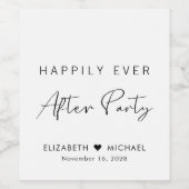 シックで幸せなパーティー結婚の ワインラベル (シングルラベル)