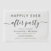 シックで幸せなパーティー結婚披露宴 ベラム紙招待状 (正面)