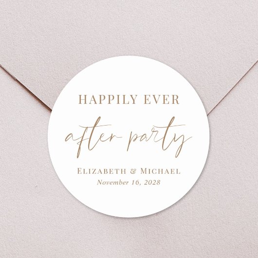 シックで幸せなパーティー結婚披露宴 ラウンドシール