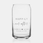 シックで幸せな後の結婚ずっと ガラス缶 (正面)