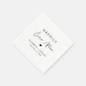 シックで幸せな後の結婚ずっと スタンダードカクテルナプキン (角)