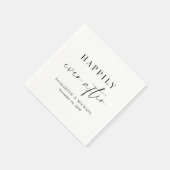 シックで幸せな後の結婚ずっと スタンダードカクテルナプキン (角)