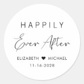 シックで幸せな後の結婚ずっと ラウンドシール (正面)