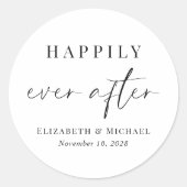 シックで幸せな後の結婚ずっと ラウンドシール (正面)