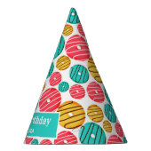 シックで愛らしいカラフル振りかけるドーナツ パーティーハット (右)