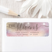 シックで愛らしいスクリプトのキラキラの家族 ラベル (インサイチュ)