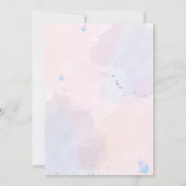 シックで愛らしいマーメイド誕生日 招待状 (裏面)