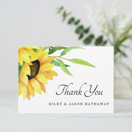 シックで明るい素朴ひま結婚わり サンキューカード (スタンド正面)