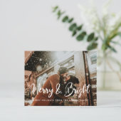 シックで明モダンるいメリークリスマスの写真 ポストカード (スタンド正面)