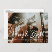 シックで明モダンるいメリークリスマスの写真 ポストカード (正面/裏面)