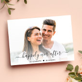 シックで楽しいEver Afterフォト婚約 案内状