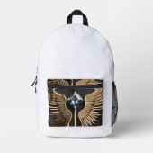 「シックで機能的：日常のバッグ」 プリントバックパック (正面)